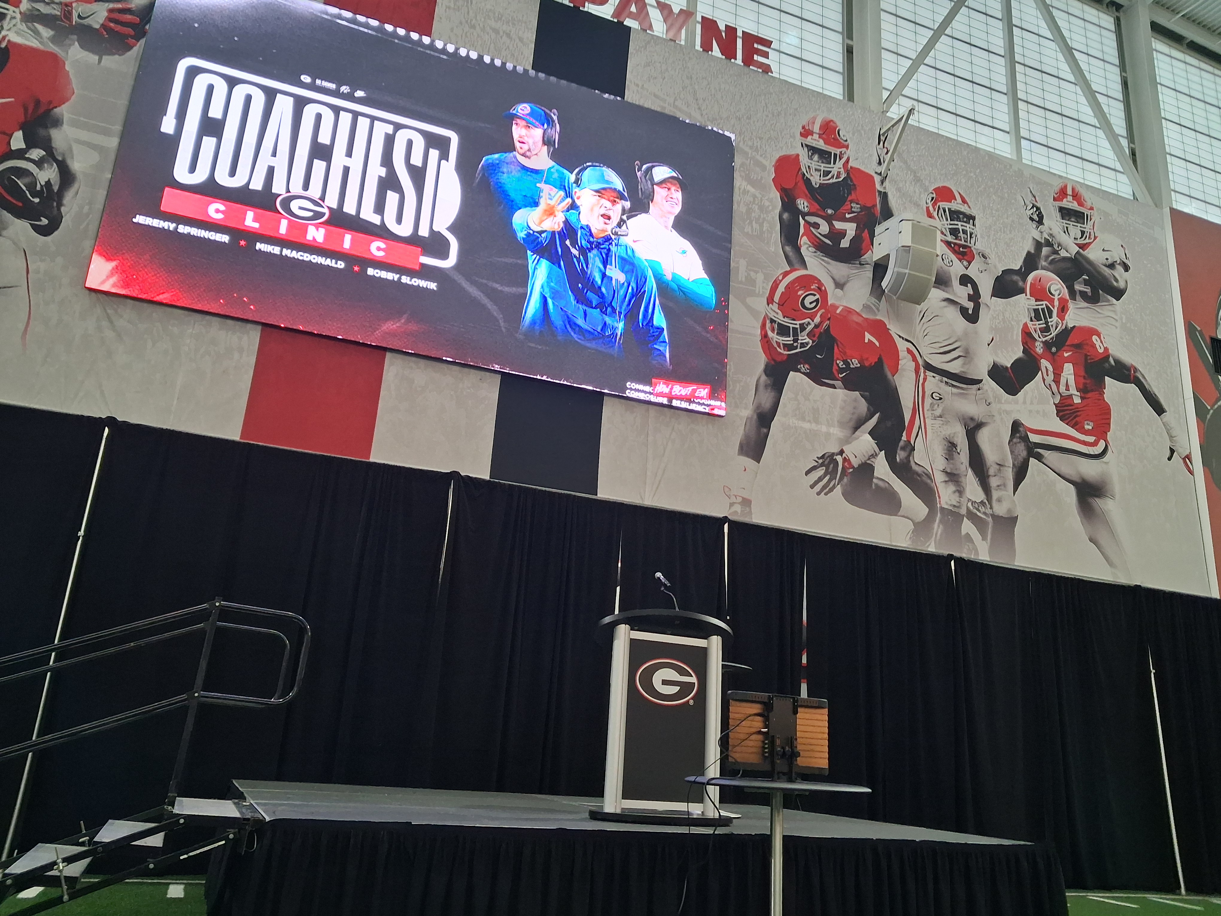 Coaches Clinic main stage at the University of Georgia